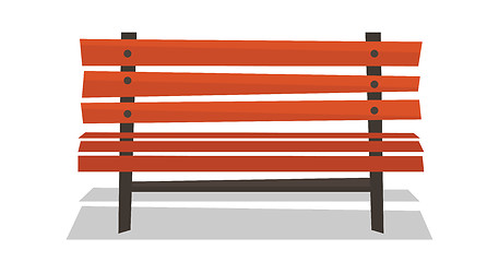 Image showing Wooden park bench vector illustration.