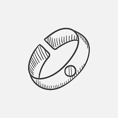 Image showing Bracelet sketch icon.