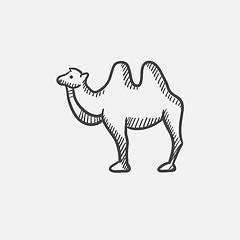 Image showing Camel sketch icon.