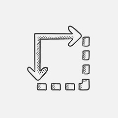 Image showing Content extension sketch icon.