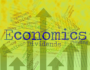 Image showing Economics Word Shows Finance Economize And Economical