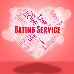 Image showing Dating Service Shows Web Site And Date