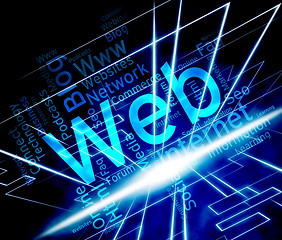 Image showing Web Word Means Net Text And Websites