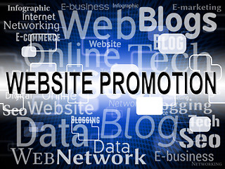 Image showing Website Promotion Represents Sites Www And Closeout