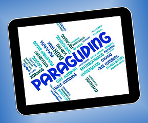 Image showing Paragliding Word Indicates Paraglider Glider And Paragliders