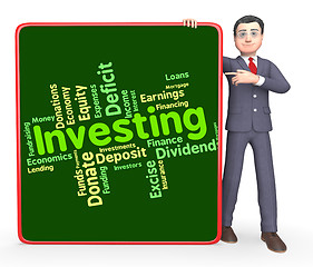 Image showing Investing Word Represents Return On Investment And Text