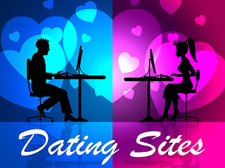 Image showing Dating Sites Represents Network Dates And Websites