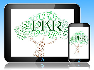 Image showing Pkr Currency Indicates Pakistani Rupees And Broker