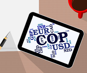 Image showing Cop Currency Represents Exchange Rate And Coin