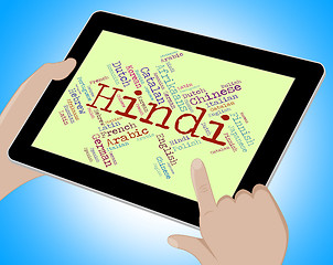 Image showing Hindi Language Shows Vocabulary Word And Communication