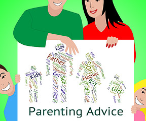 Image showing Parenting Advice Means Mother And Child And Tips