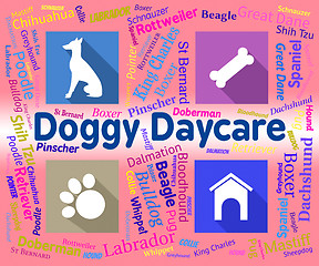 Image showing Doggy Daycare Shows Pet Pups And Canines