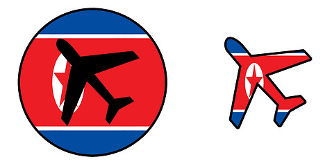 Image showing Nation flag - Airplane isolated - North Korea