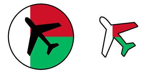 Image showing Nation flag - Airplane isolated - Madagascar