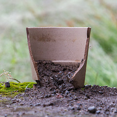 Image showing Broken flower pot