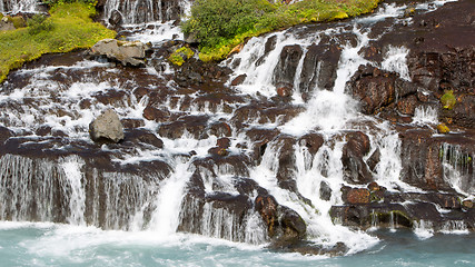 Image showing Hraunfossar waterfalls in Iceland