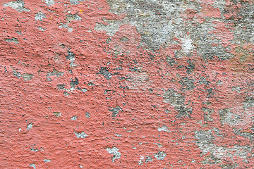 Image showing Old red wall