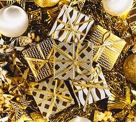 Image showing Golden Christmas Background