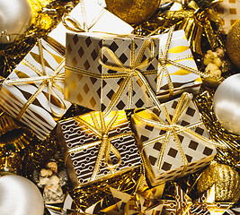 Image showing Golden Christmas Background