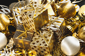 Image showing Golden Christmas Background