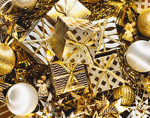 Image showing Golden Christmas Background