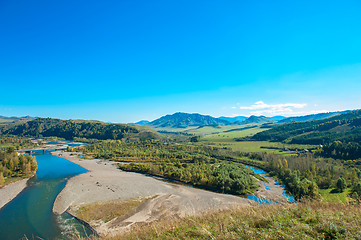 Image showing Mountains landscape in autumn day