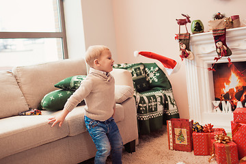 Image showing Happy family at christmas time