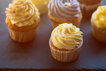 Image showing Cupcakes desert cream