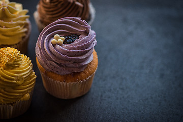 Image showing Cupcakes desert cream