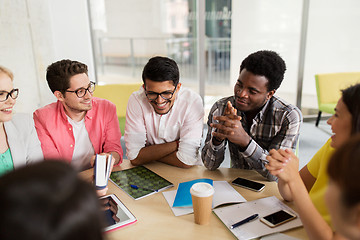 Image showing group of high school students sitting at table