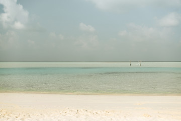 Image showing sea and sky on maldives beach
