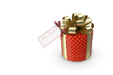 Image showing 3D illustration: box with a gift for the holiday.