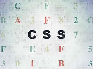 Image showing Programming concept: Css on Digital Data Paper background