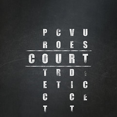 Image showing Law concept: Court in Crossword Puzzle