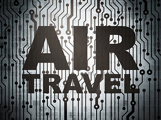 Image showing Travel concept: circuit board with Air Travel