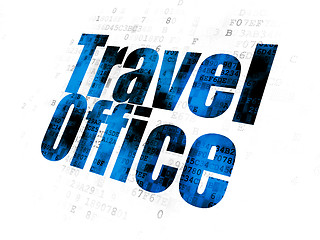 Image showing Vacation concept: Travel Office on Digital background