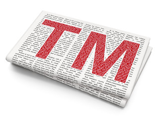 Image showing Law concept: Trademark on Newspaper background