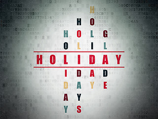 Image showing Holiday concept: Holiday in Crossword Puzzle