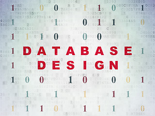 Image showing Software concept: Database Design on Digital Data Paper background