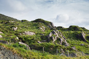 Image showing view to rocky hills in ireland