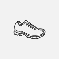 Image showing Sneaker sketch icon.