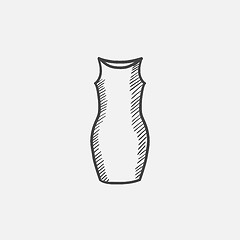 Image showing Dress sketch icon.