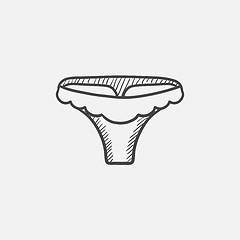 Image showing Panties sketch icon.