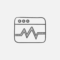 Image showing Web analytics information sketch icon.