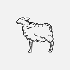 Image showing Sheep sketch icon.