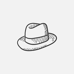Image showing Hat sketch icon.