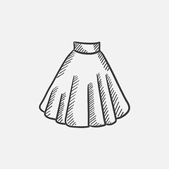 Image showing Skirt sketch icon.