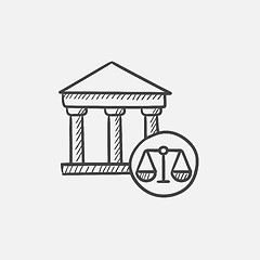 Image showing Court sketch icon.