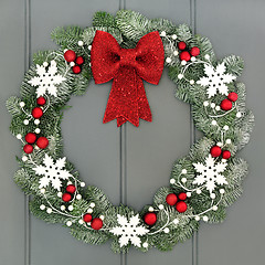 Image showing Decorative Christmas Wreath