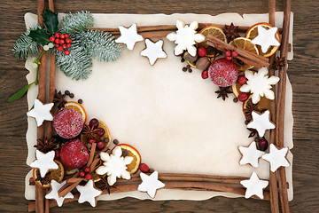 Image showing  Christmas Abstract Food Border